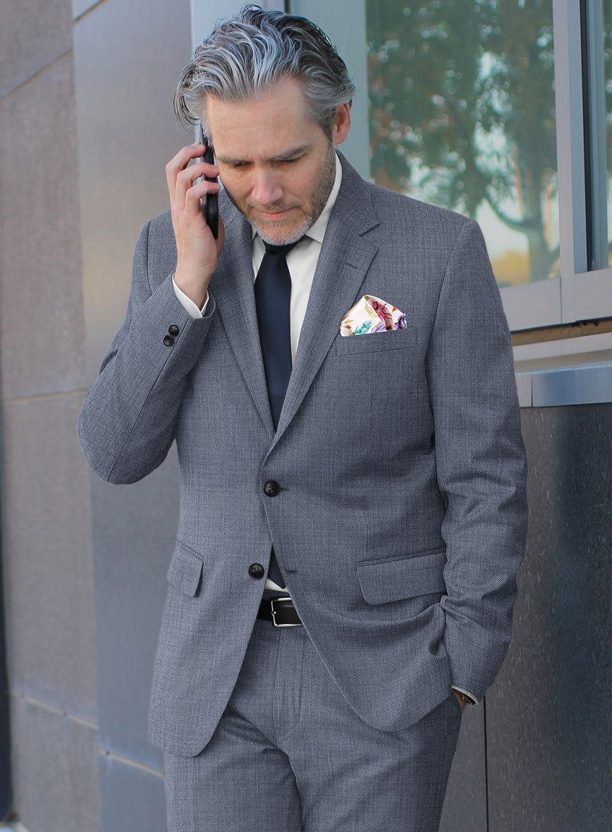 Scabal Eandi Twill Blue Wool Suit - StudioSuits