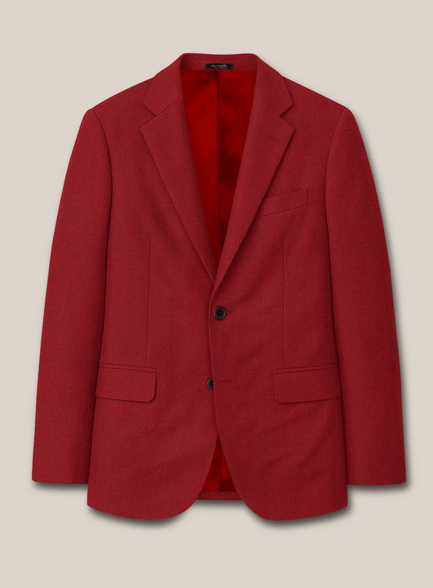 Scabal Ed Red Wool Jacket - StudioSuits
