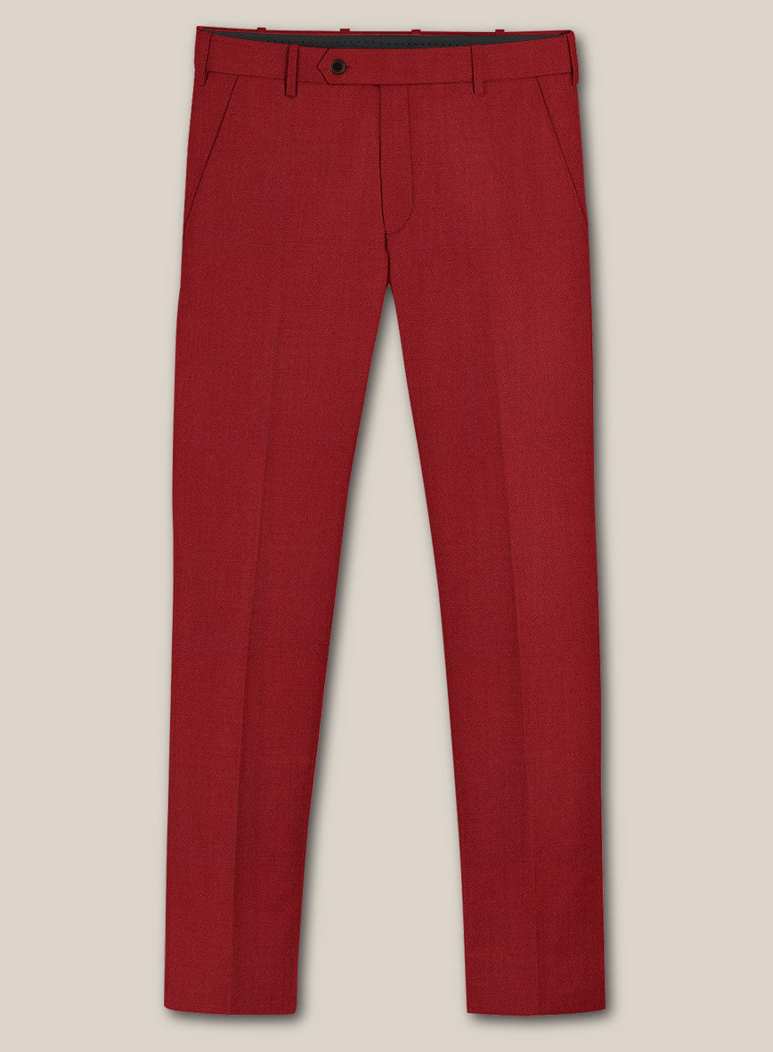 Scabal Ed Red Wool Suit - StudioSuits