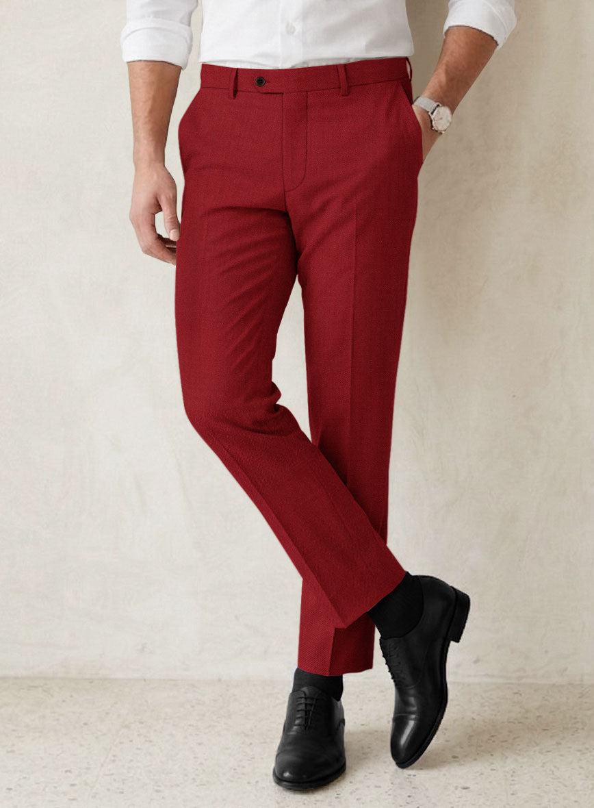 Scabal Ed Red Wool Suit - StudioSuits