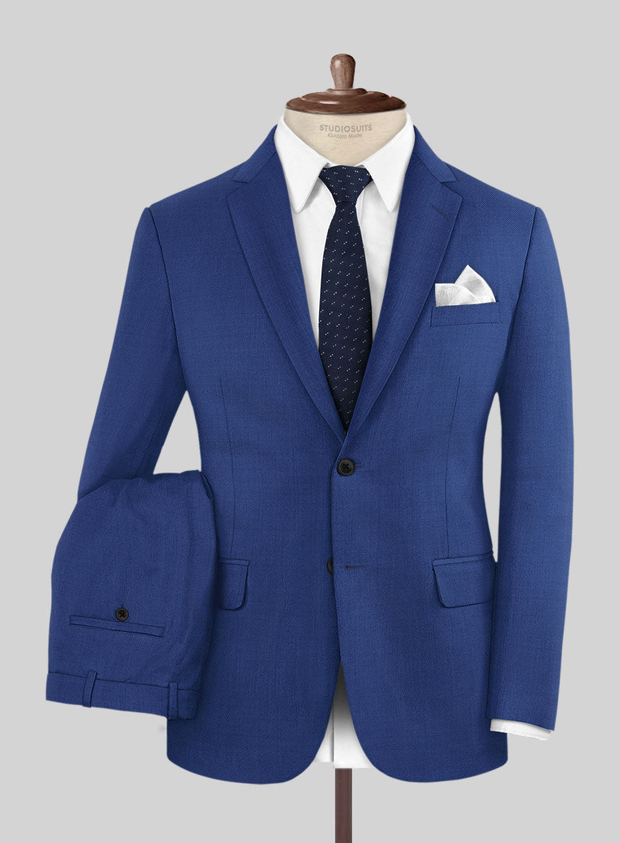 Scabal Egyptian Blue Wool Suit - StudioSuits