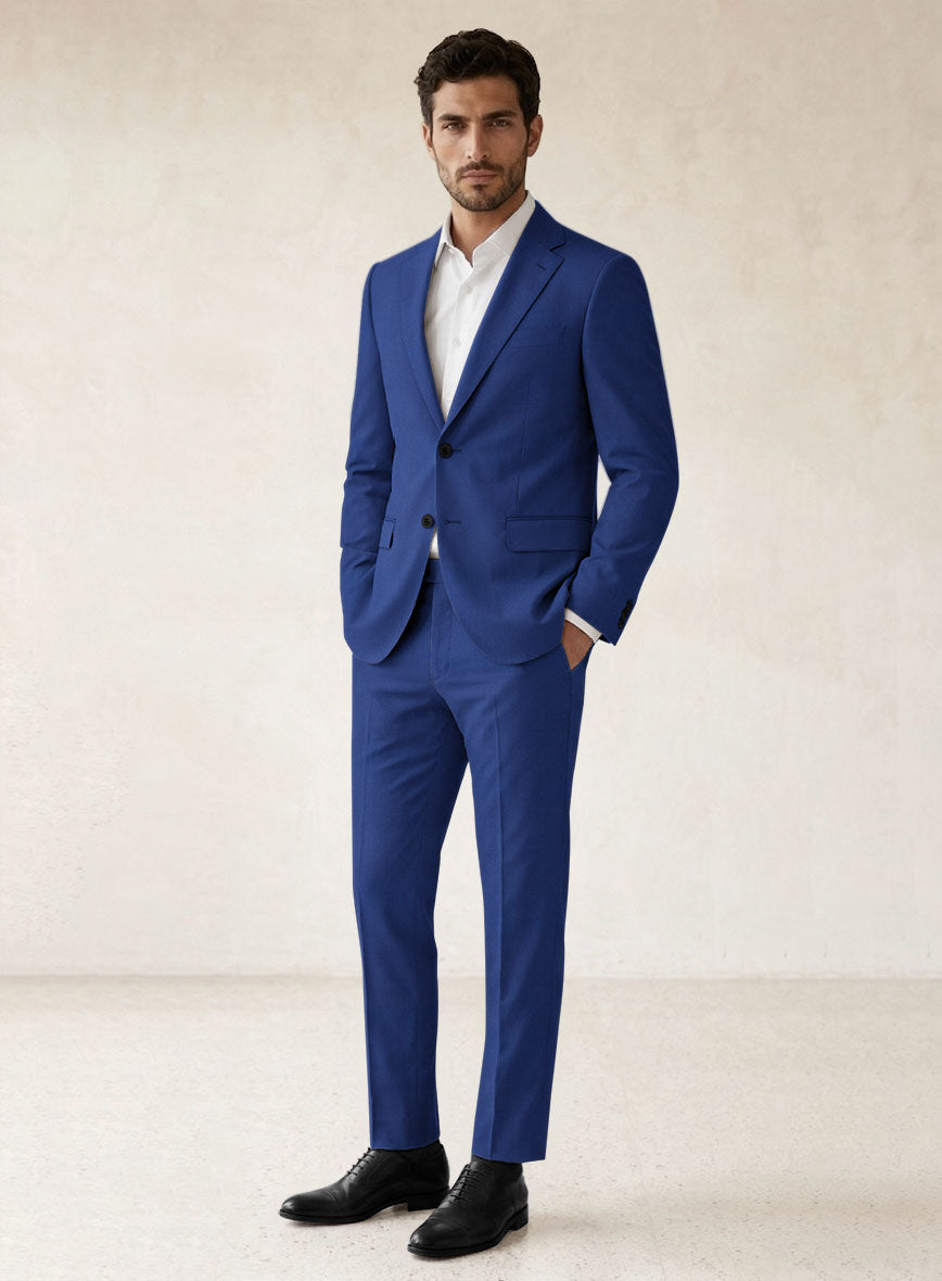 Scabal Egyptian Blue Wool Suit - StudioSuits