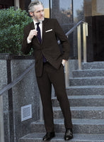 Scabal Erar Herringbone Brown Wool Suit - StudioSuits