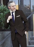 Scabal Erar Herringbone Brown Wool Suit - StudioSuits