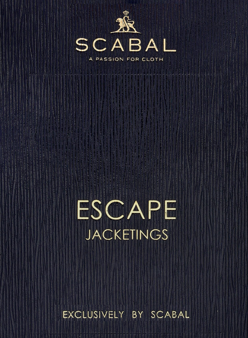 Scabal Wine Herringbone Wool Jacket - StudioSuits