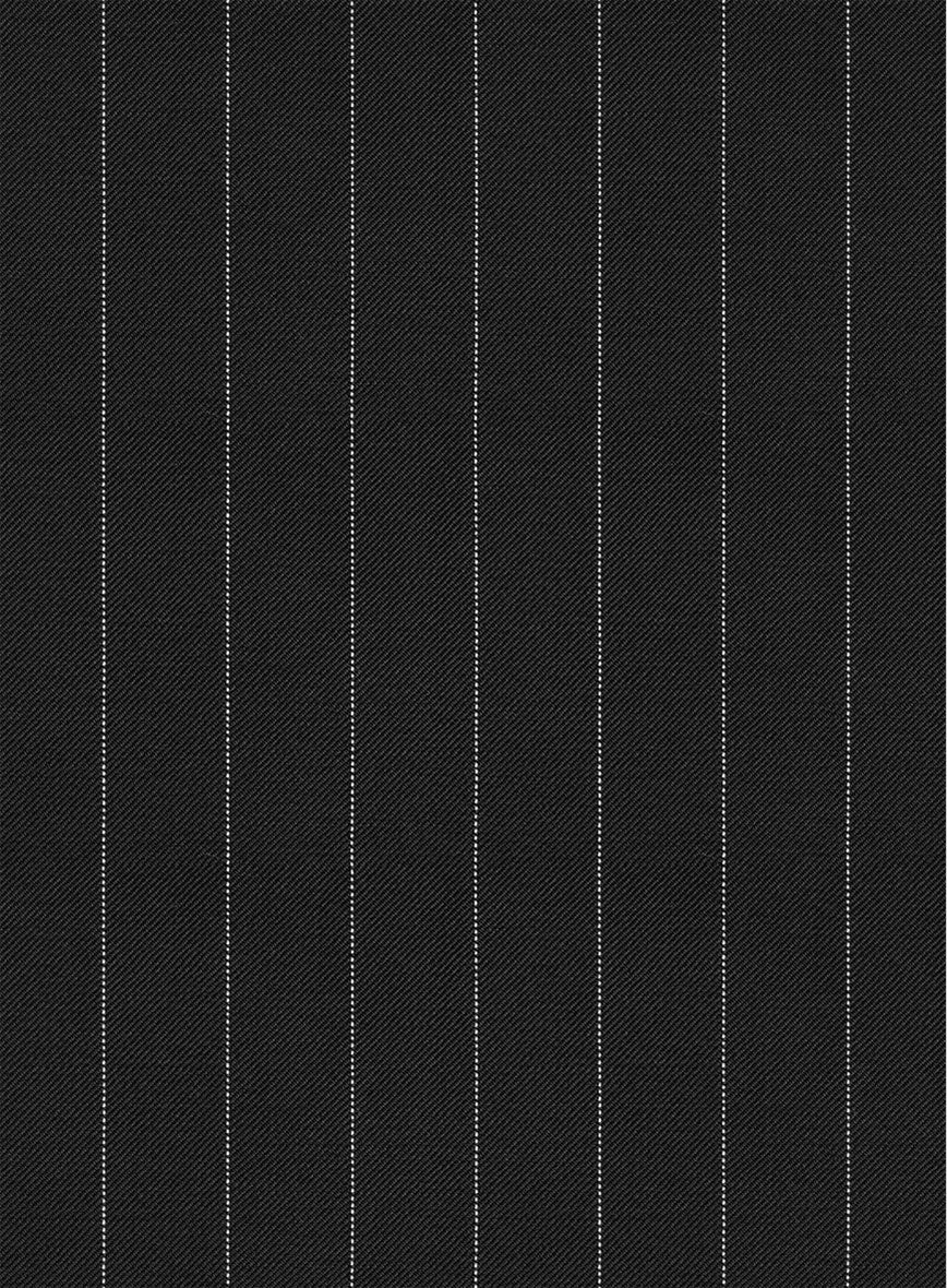 Scabal Feeje Stripe Black Wool Jacket - StudioSuits