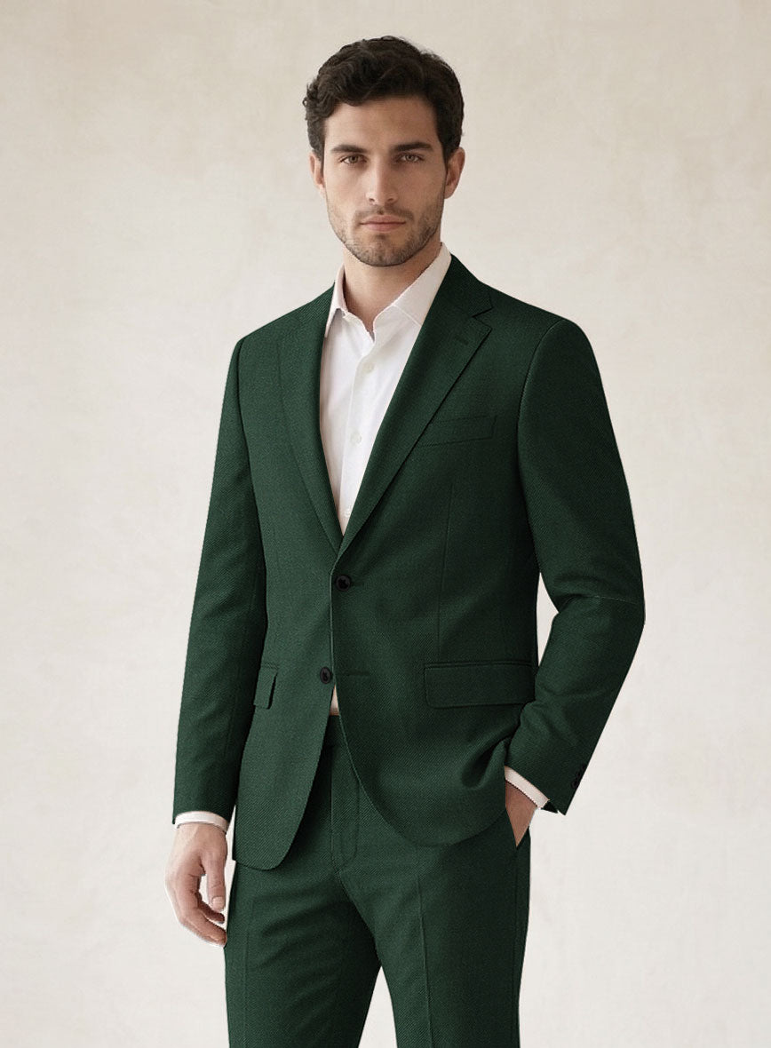 Scabal Forest Green Wool Jacket - StudioSuits