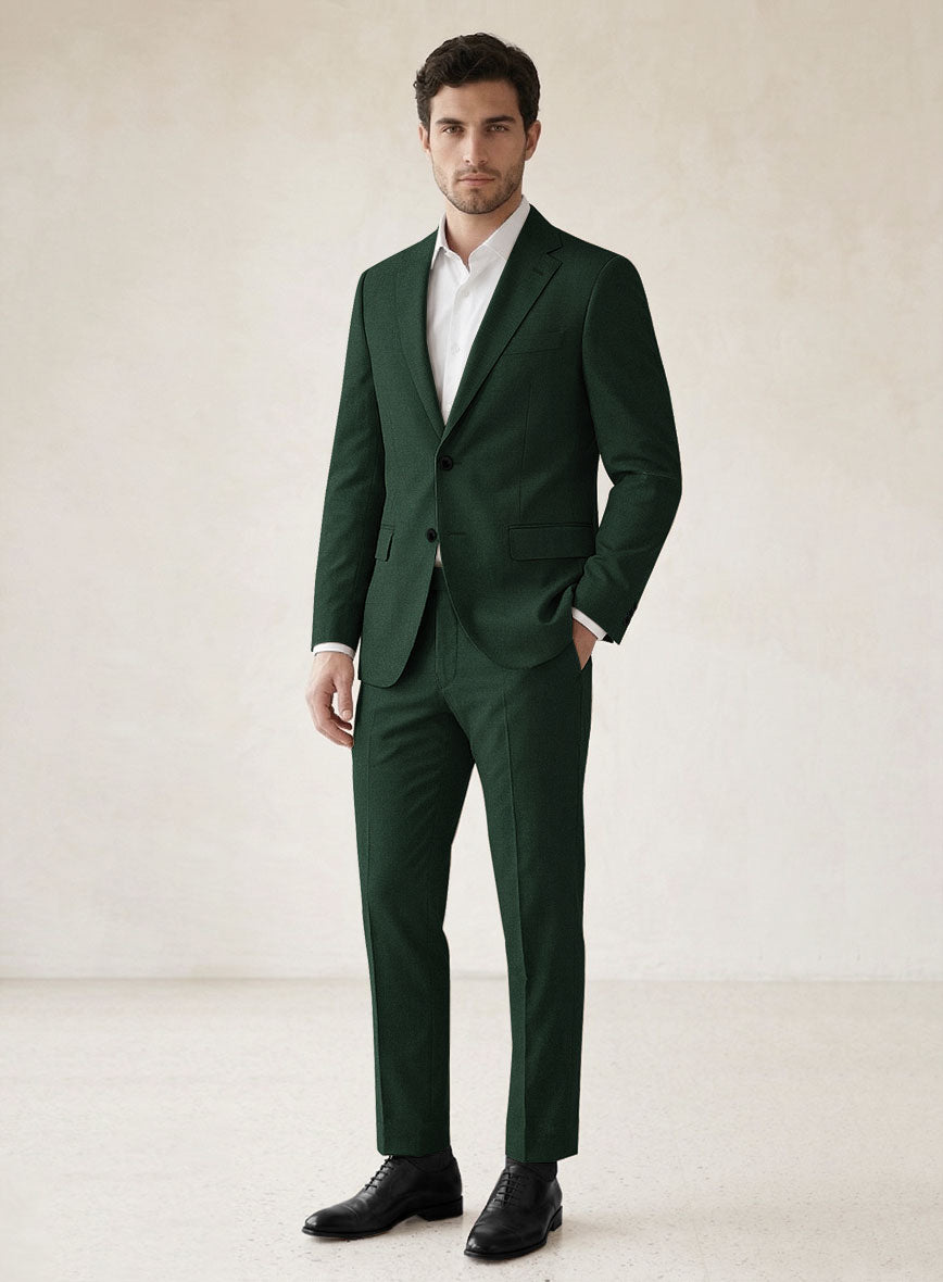 Scabal Forest Green Wool Suit - StudioSuits