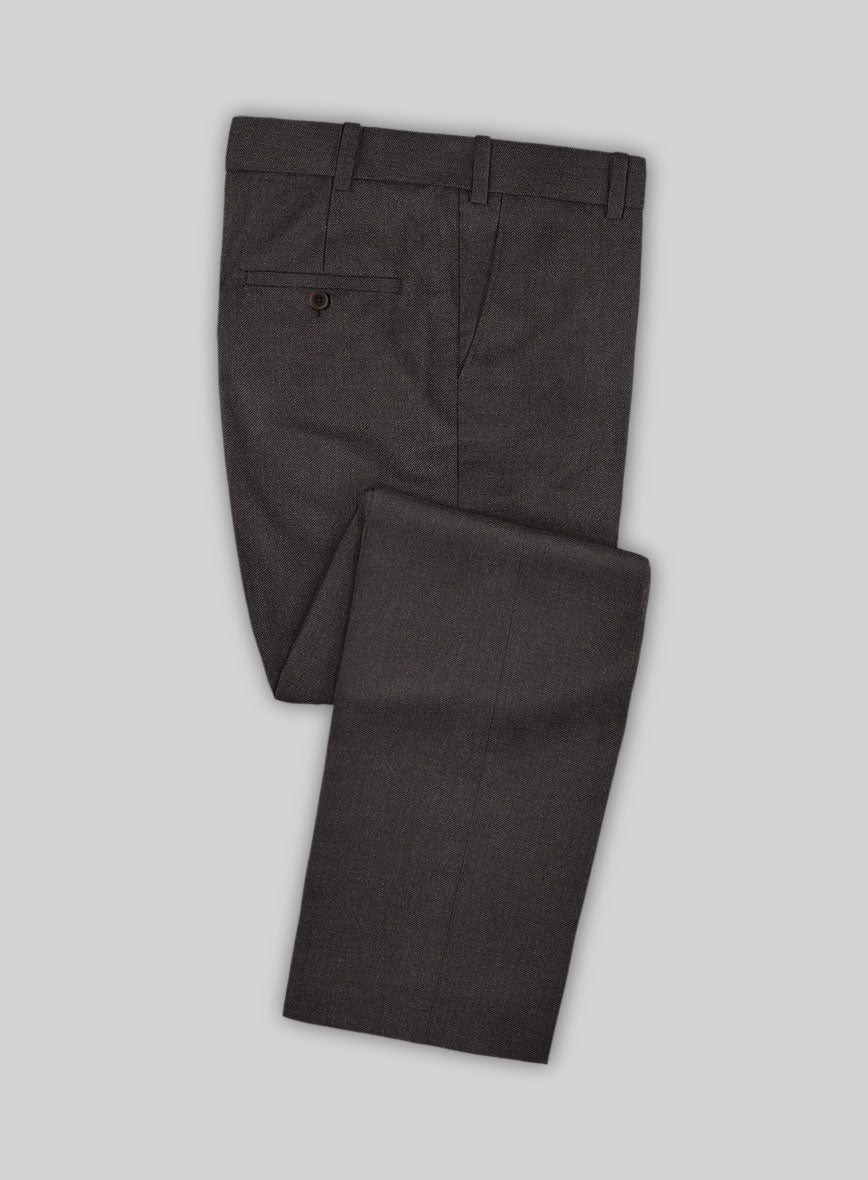 Scabal Gaci Brown Wool Pants - StudioSuits