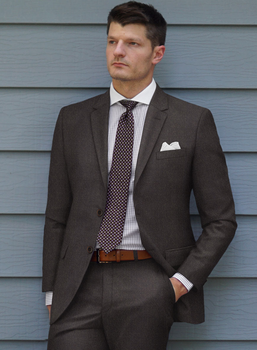 Scabal Gaci Brown Wool Suit - StudioSuits