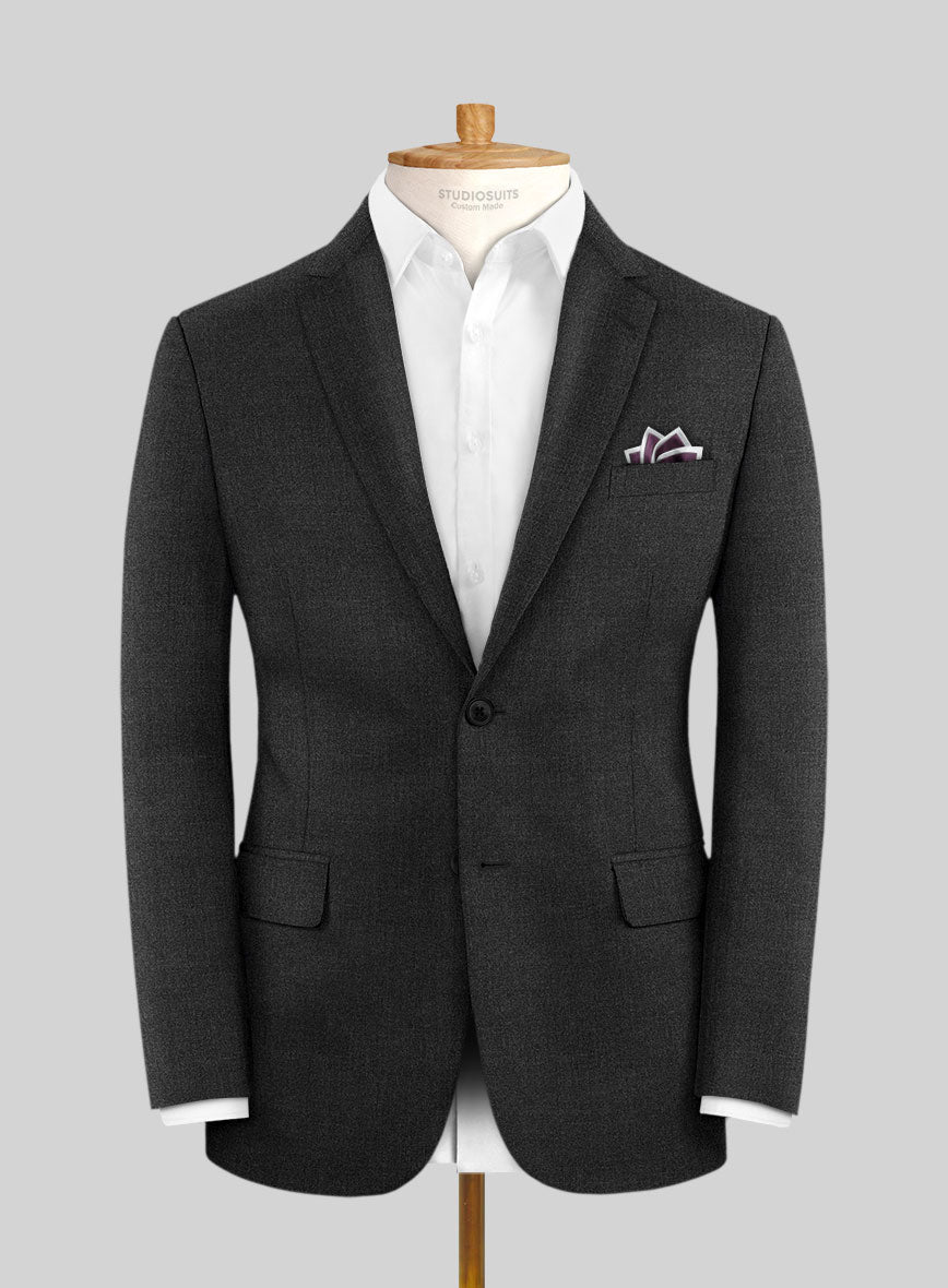 Scabal Gilbe Twill Charcoal Wool Suit - StudioSuits