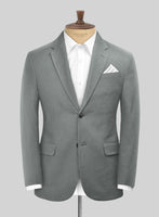 Scabal Gray Cotton Stretch Jacket - StudioSuits