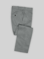 Scabal Gray Cotton Stretch Pants - StudioSuits