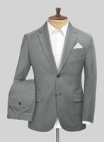 Scabal Gray Cotton Stretch Suit - StudioSuits