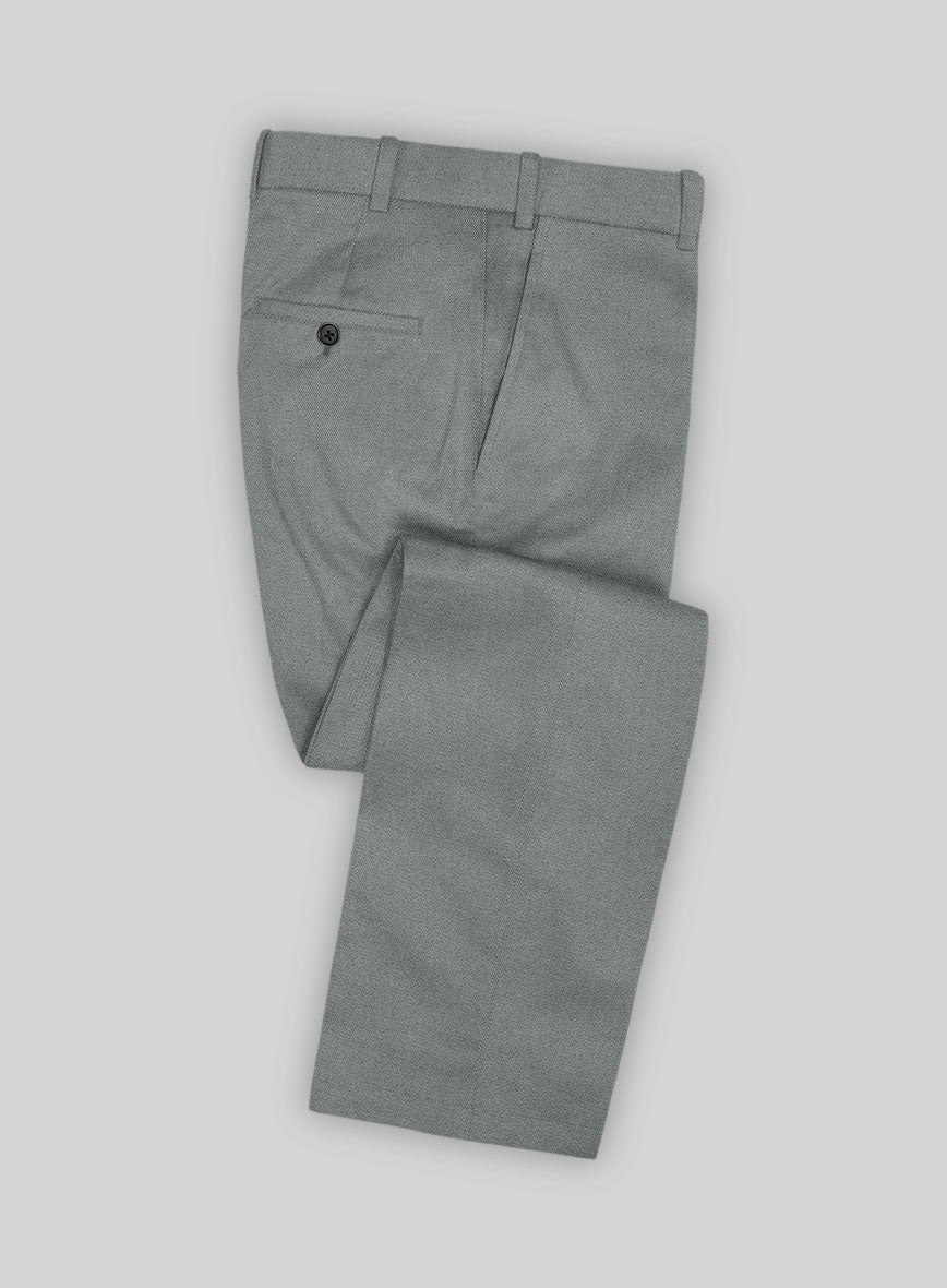 Scabal Gray Cotton Stretch Suit - StudioSuits