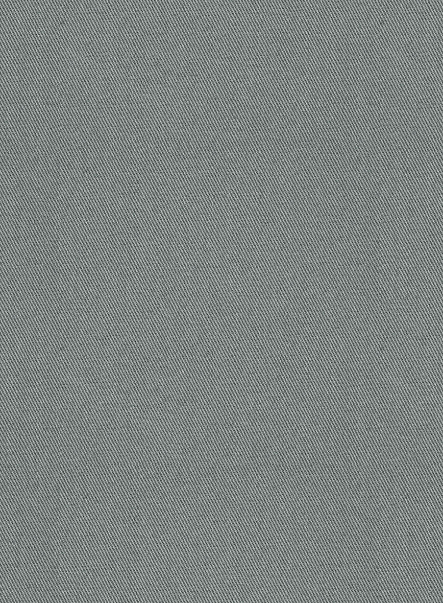 Scabal Gray Cotton Stretch Suit - StudioSuits