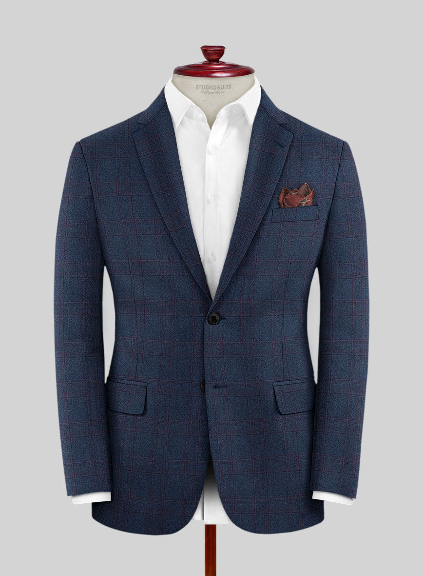 Scabal Gulf Blue Wool Jacket - StudioSuits