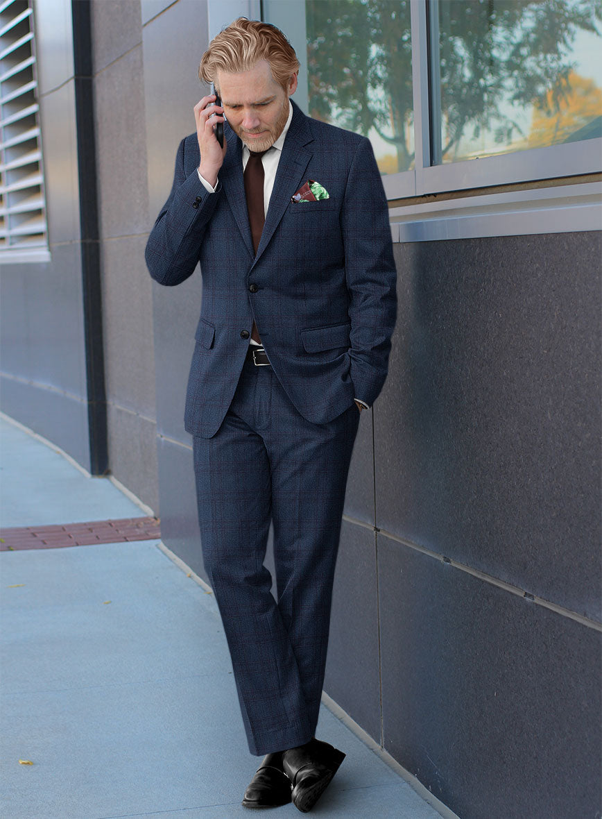 Scabal Gulf Blue Wool Suit - StudioSuits