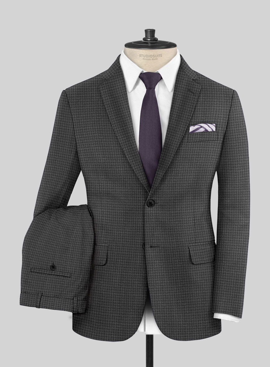 Scabal Guroa Black Wool Suit - StudioSuits