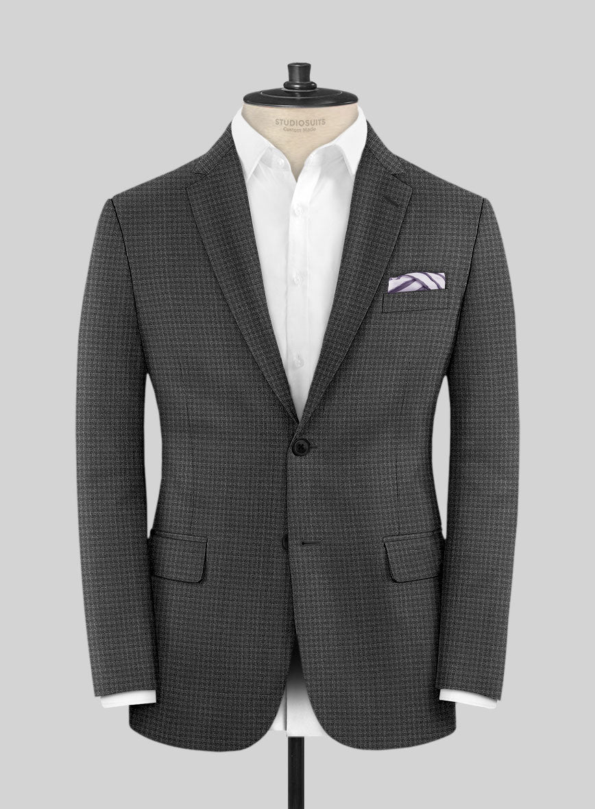 Scabal Guroa Black Wool Suit - StudioSuits