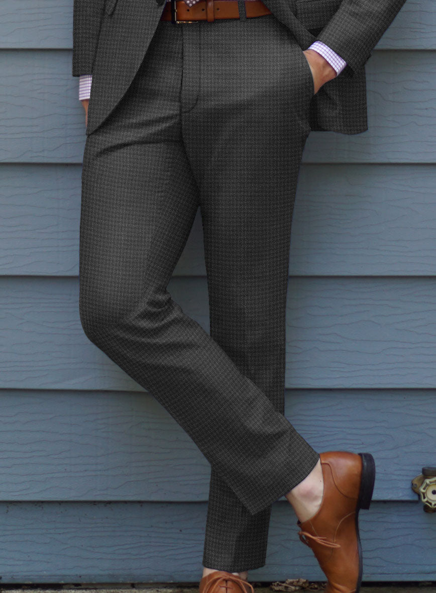 Scabal Guroa Black Wool Suit - StudioSuits
