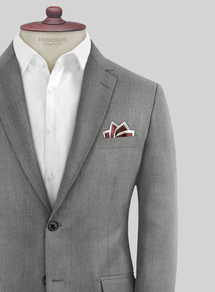 Scabal Hidal Checks Gray Wool Jacket - StudioSuits