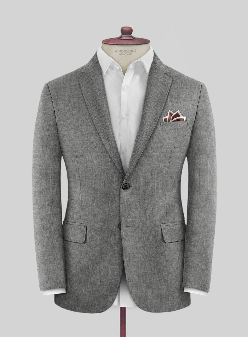 Scabal Hidal Checks Gray Wool Suit - StudioSuits