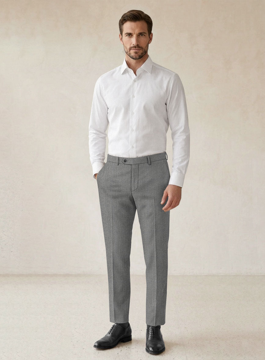 Scabal Hidal Checks Gray Wool Suit - StudioSuits