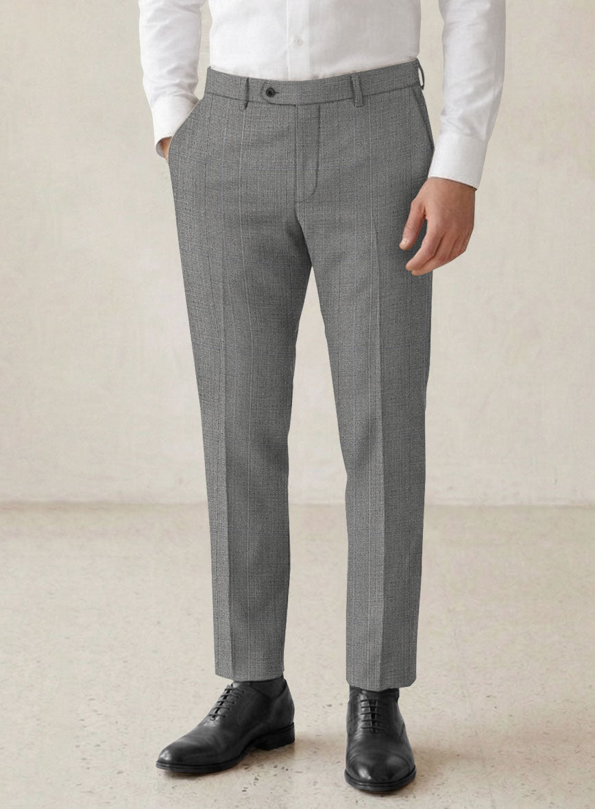 Scabal Hidal Checks Gray Wool Suit - StudioSuits