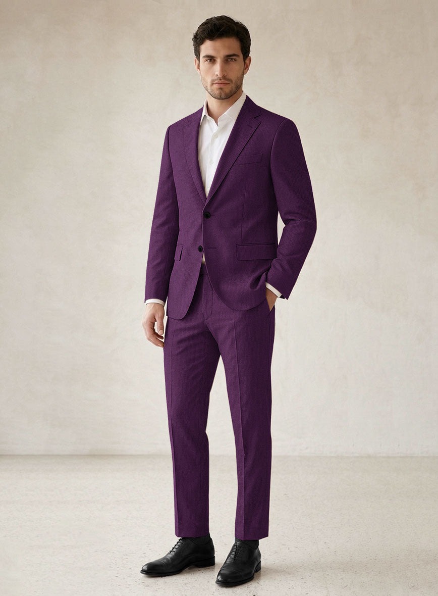 Scabal Hot Purple Wool Suit - StudioSuits