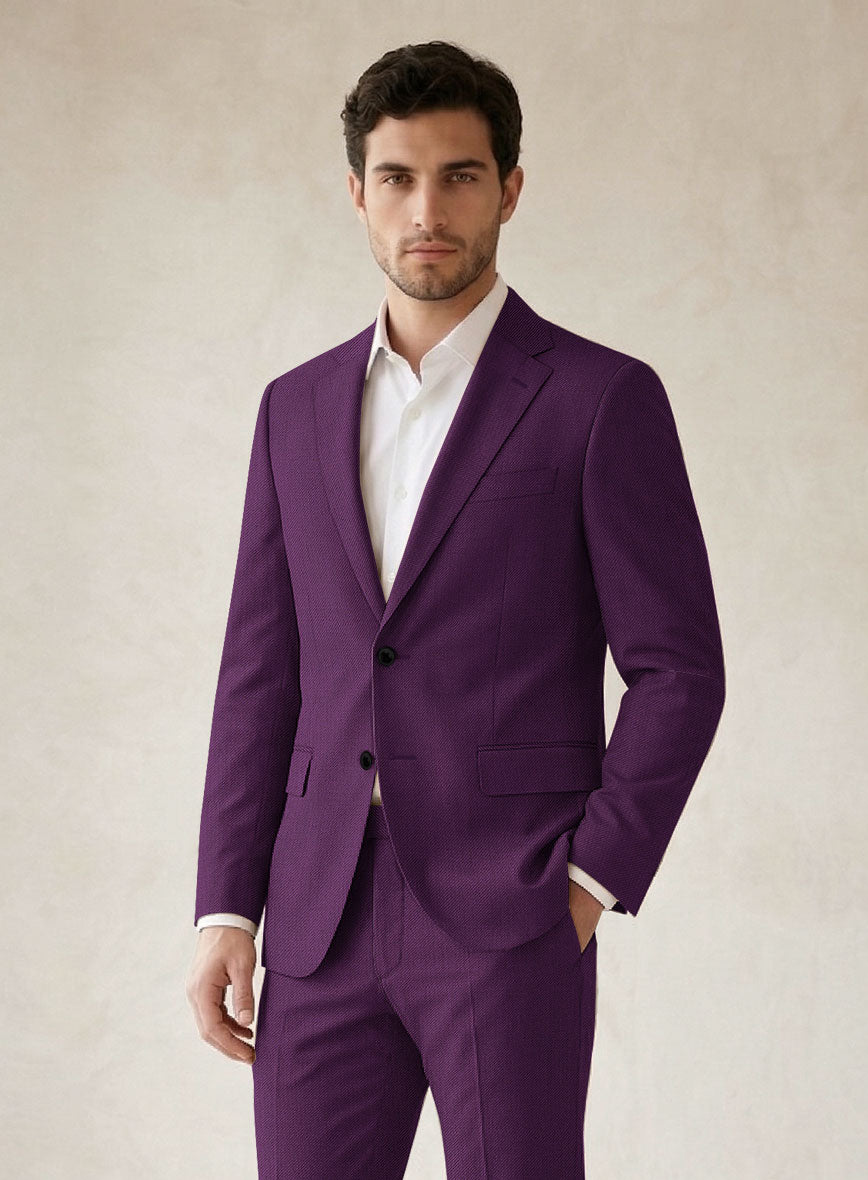 Scabal Hot Purple Wool Suit - StudioSuits