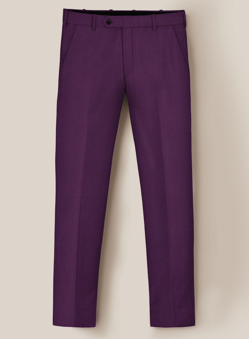 Scabal Hot Purple Wool Pants - StudioSuits