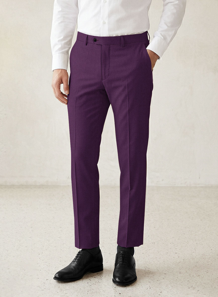 Scabal Hot Purple Wool Suit - StudioSuits