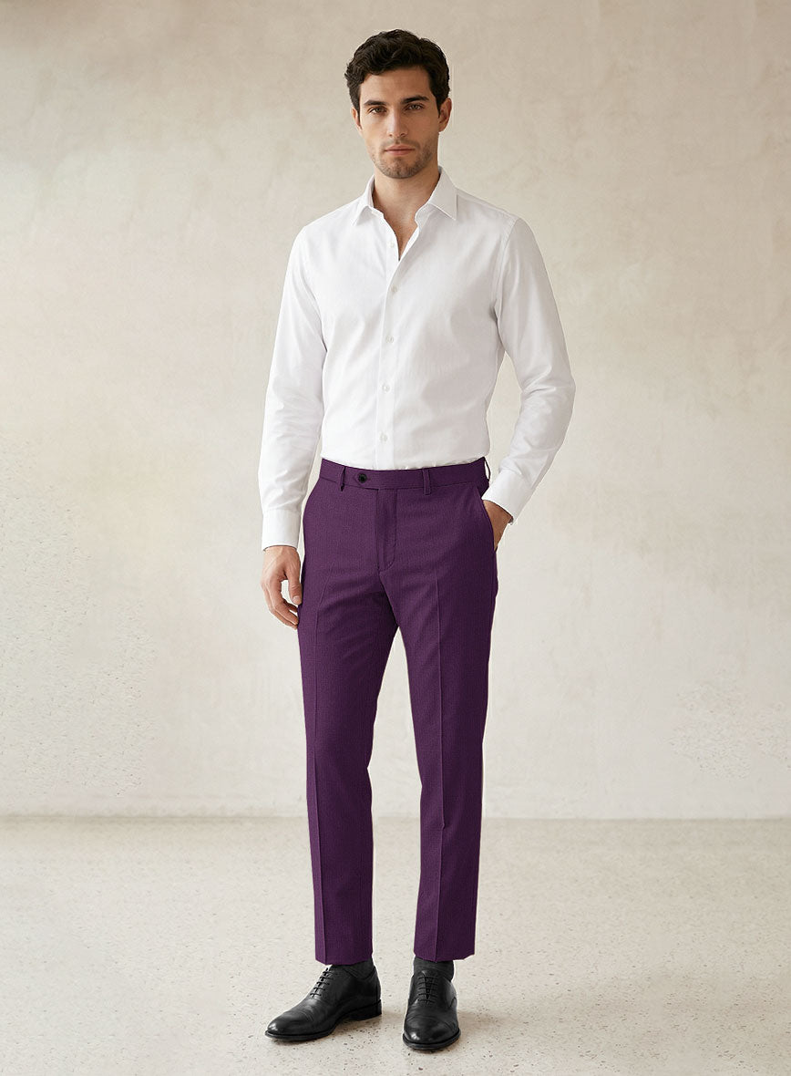 Scabal Hot Purple Wool Suit - StudioSuits