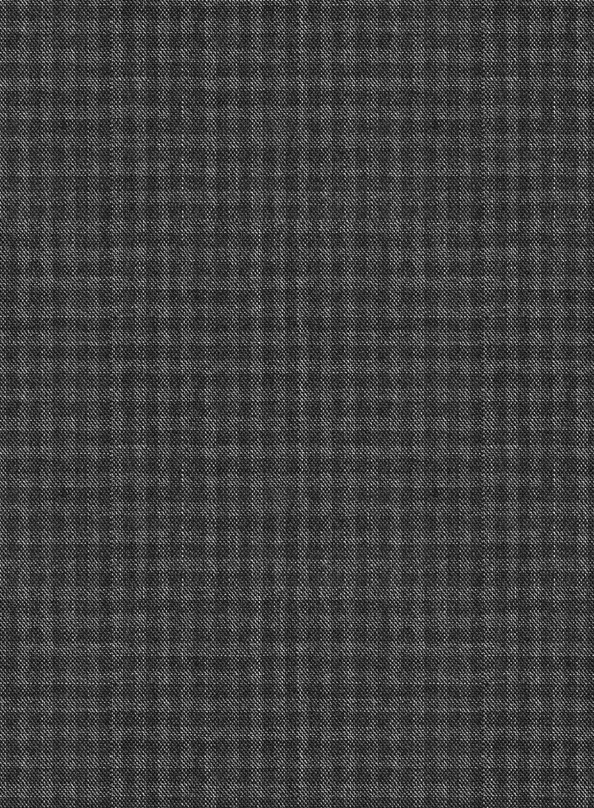 Scabal Guroa Black Wool Pants - StudioSuits
