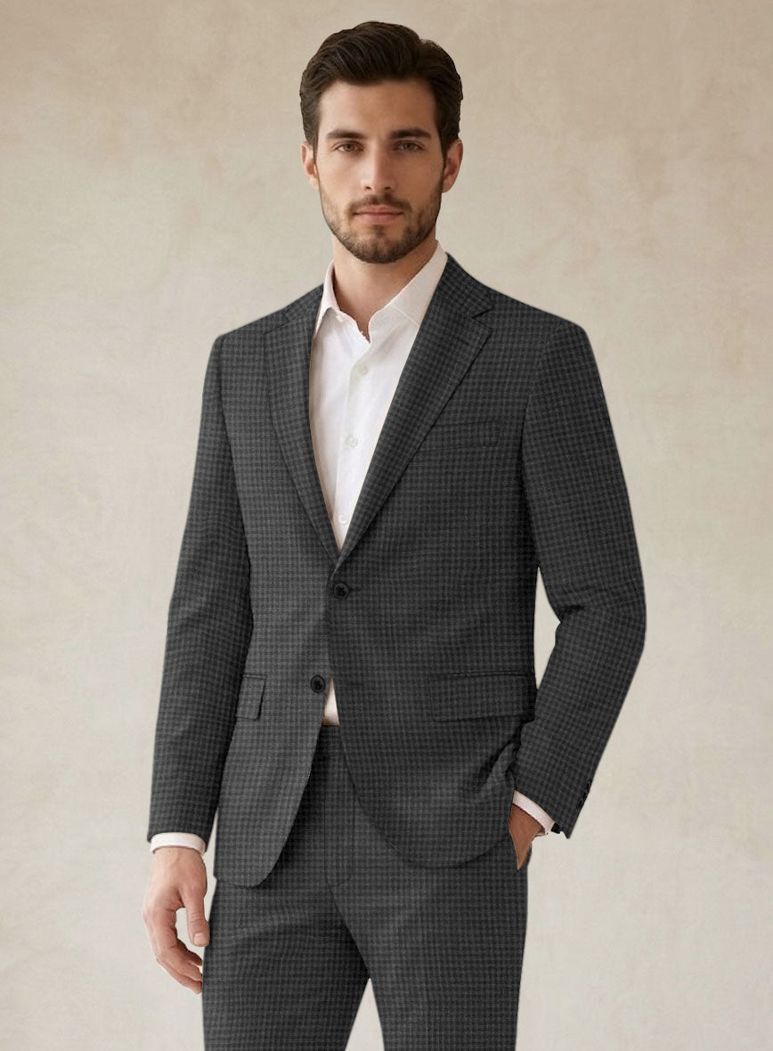 Scabal Guroa Black Wool Suit - StudioSuits