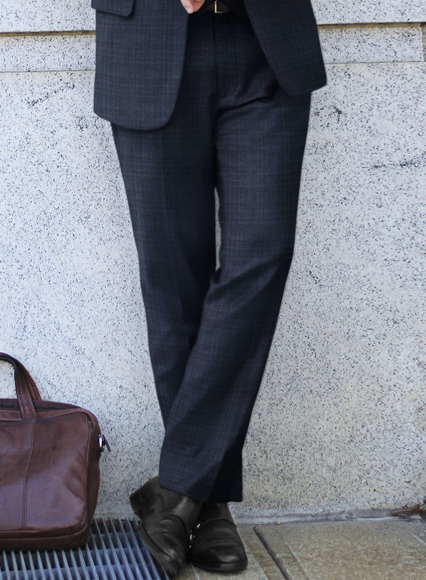 Scabal Hybrid Bold Blue Wool Pants - StudioSuits