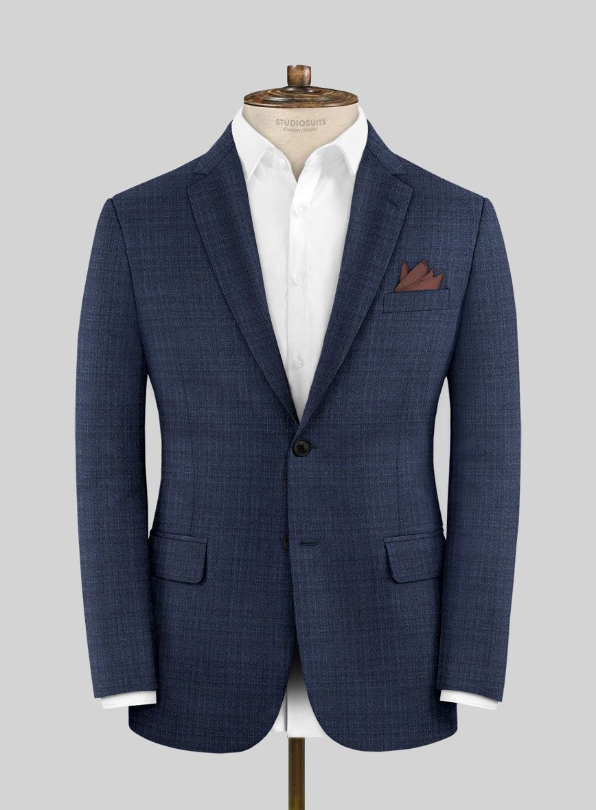 Scabal Hybrid Bold Blue Wool Suit - StudioSuits