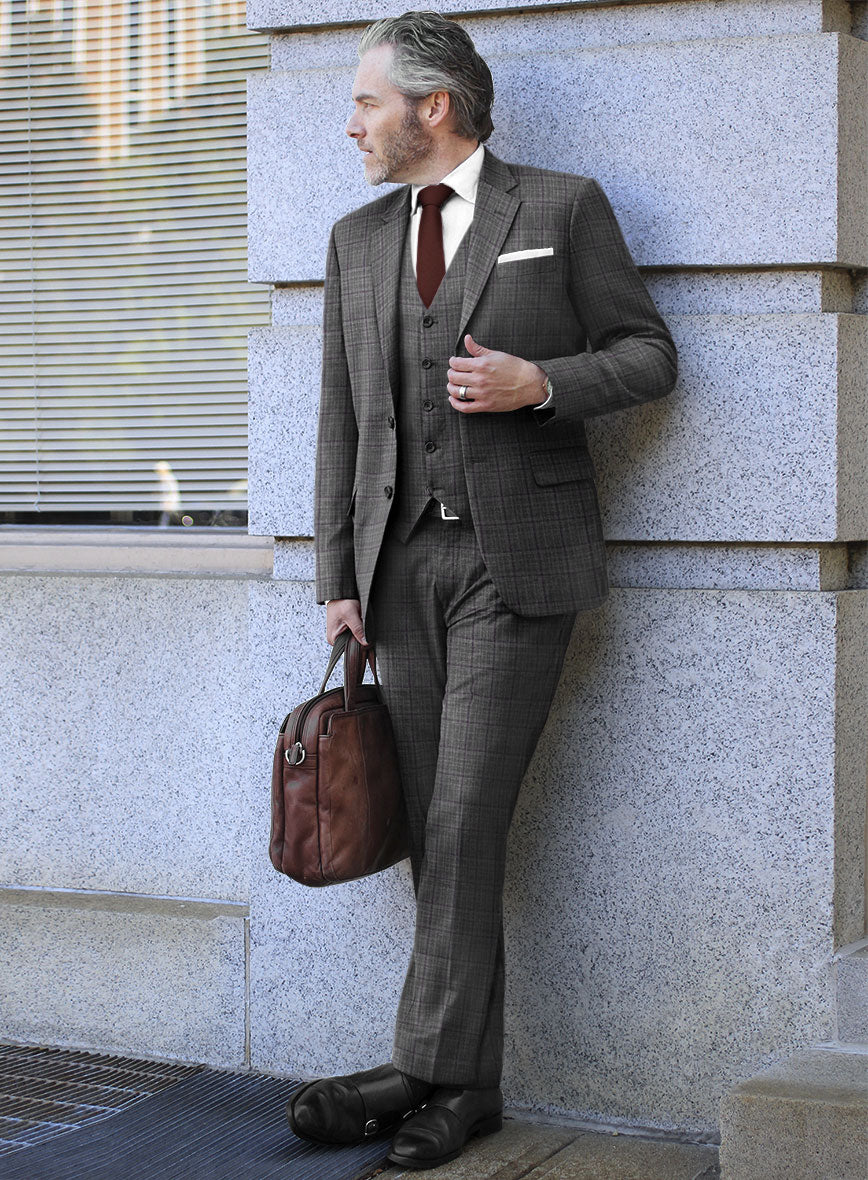 Scabal Dark Gray Wool Suit – StudioSuits