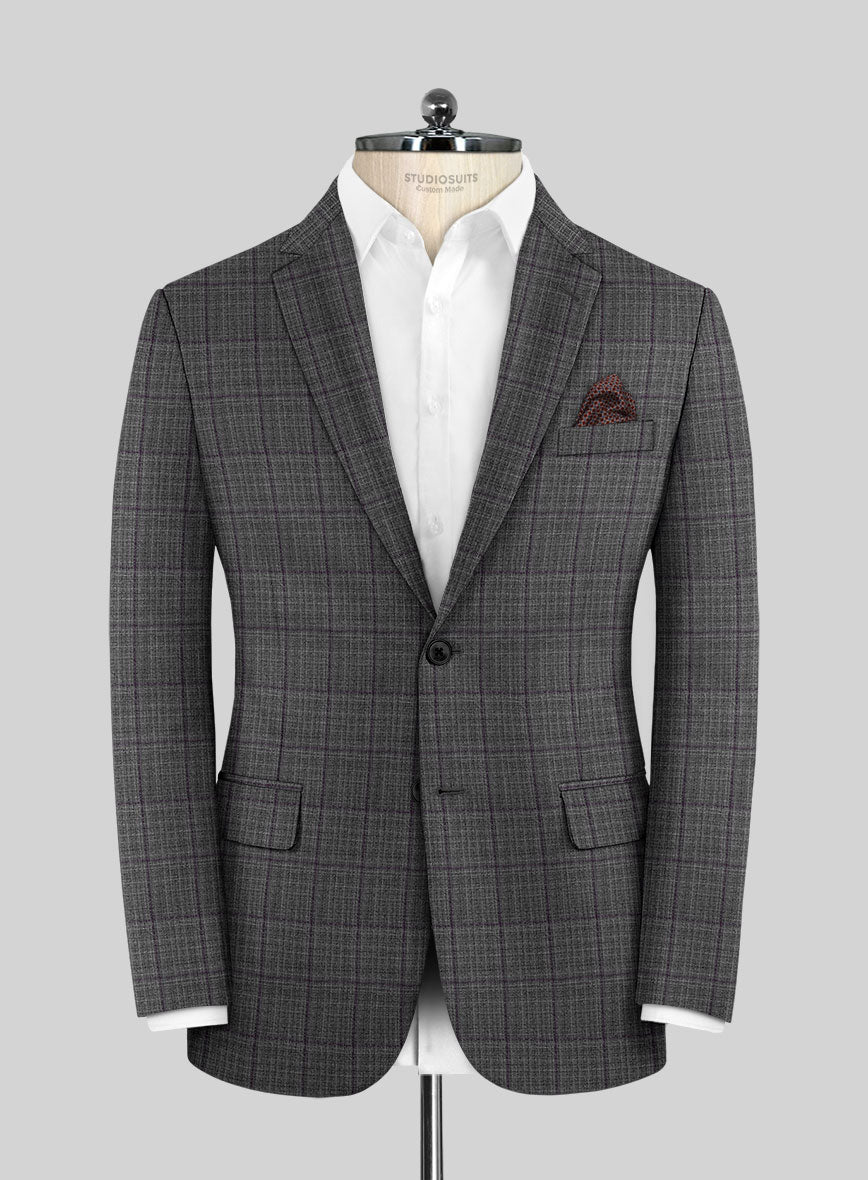 Scabal Hybrid Dark Gray Wool Suit - StudioSuits