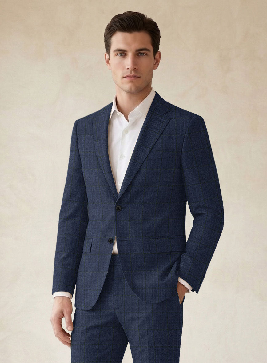 Scabal Dark Sapphire Blue Wool Jacket - StudioSuits