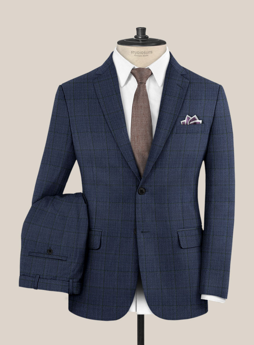 Scabal Dark Sapphire Blue Wool Suit - StudioSuits