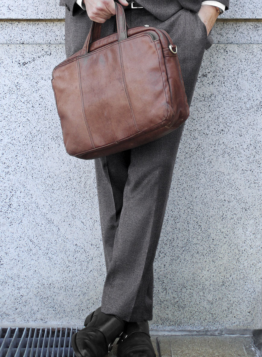 Scabal Hybrid Marble Blue Wool Pants - StudioSuits