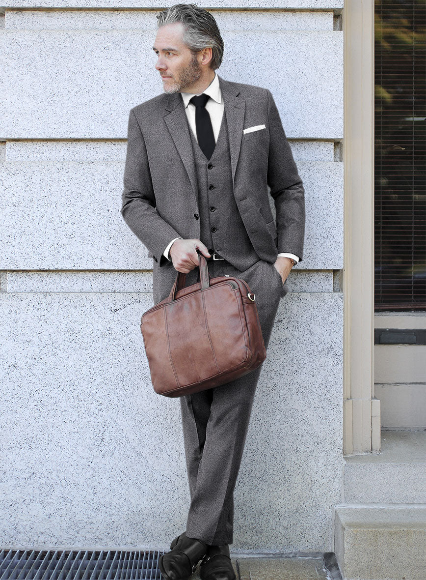Scabal Hybrid Marble Blue Wool Suit - StudioSuits