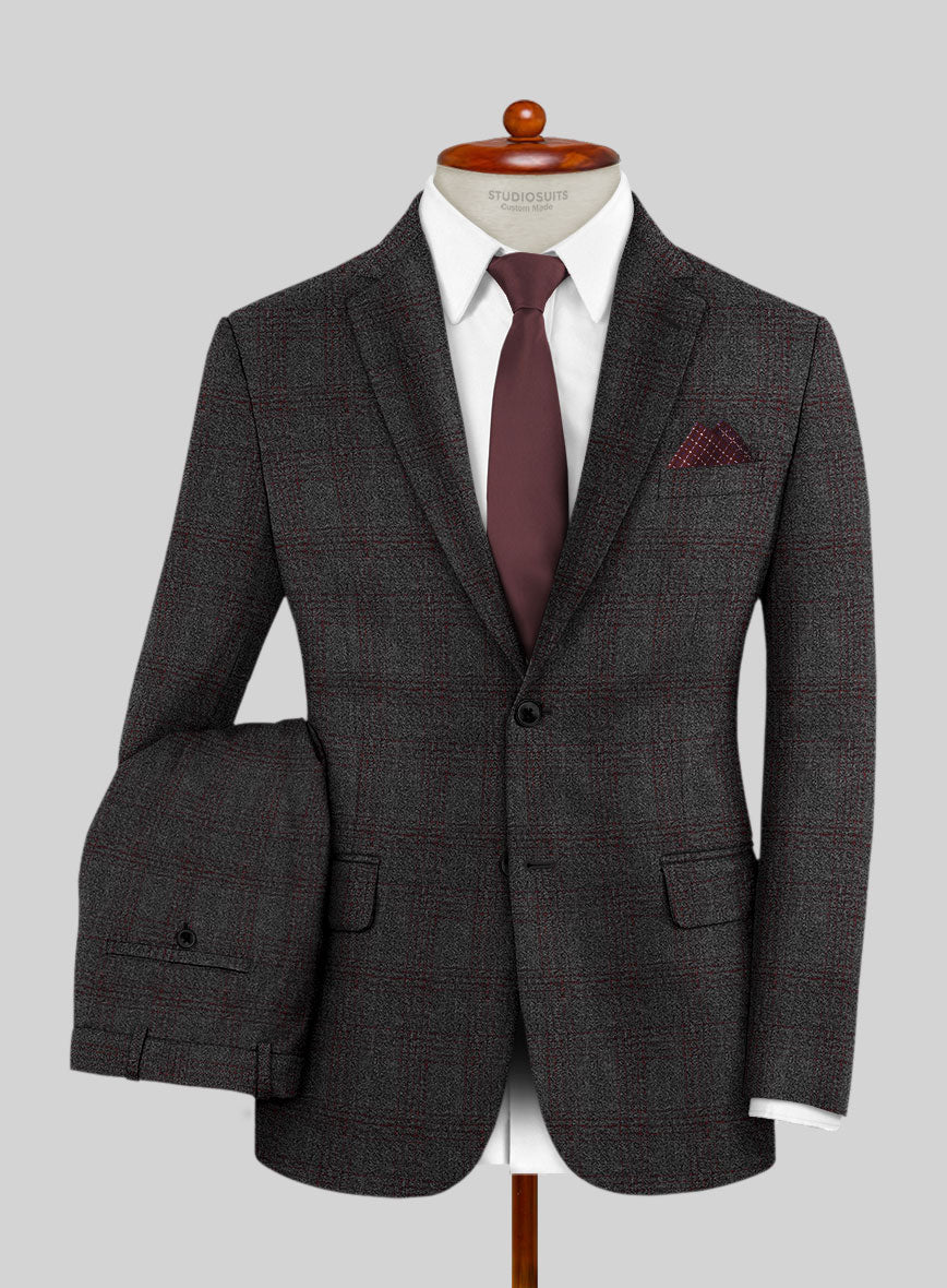 Scabal Hybrid Mid Charcoal Wool Suit - StudioSuits