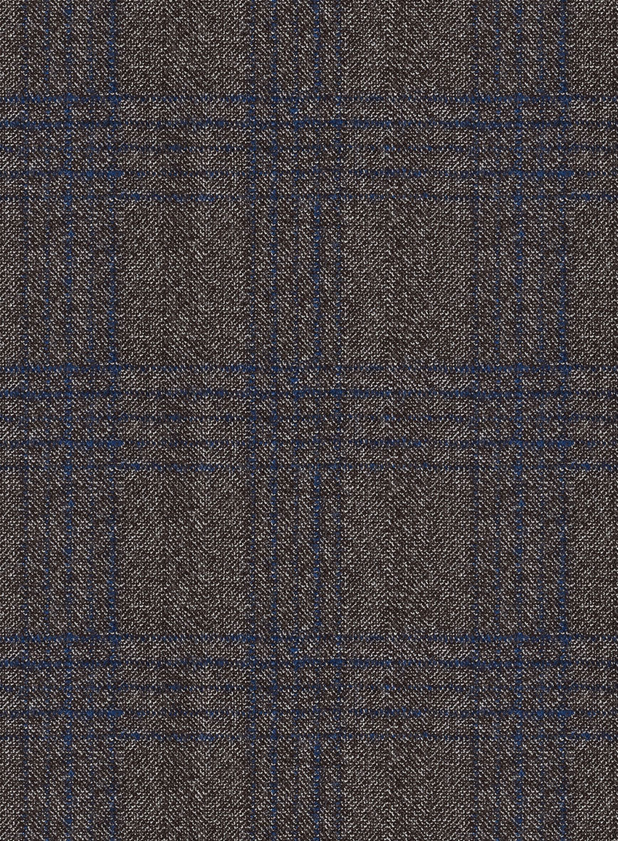 Scabal Hybrid Mud Brown Wool Pants - StudioSuits