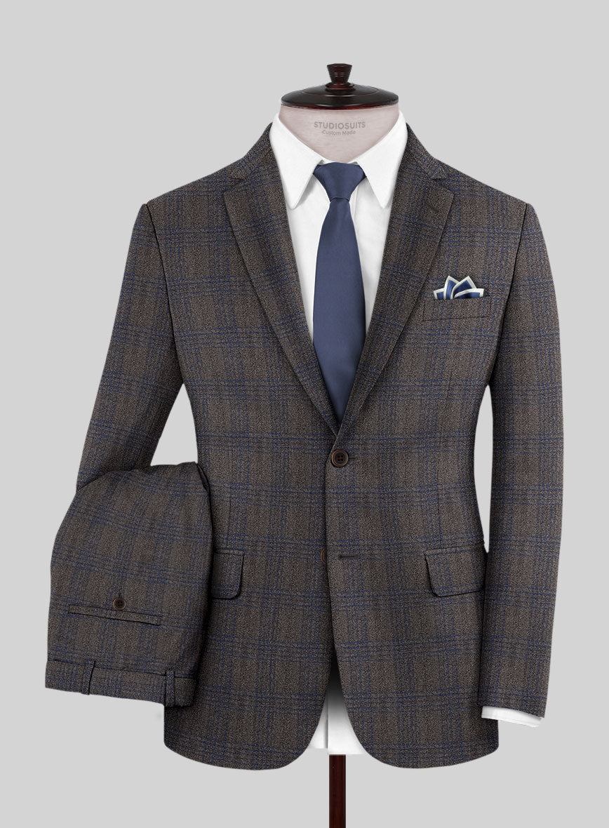 Scabal Hybrid Mud Brown Wool Suit - StudioSuits