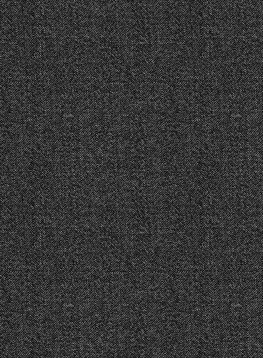 Scabal Hybrid Steel Charcoal Wool Jacket - StudioSuits