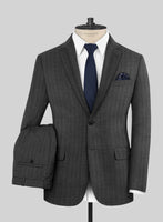 Scabal Hybrid Steel Charcoal Wool Suit - StudioSuits