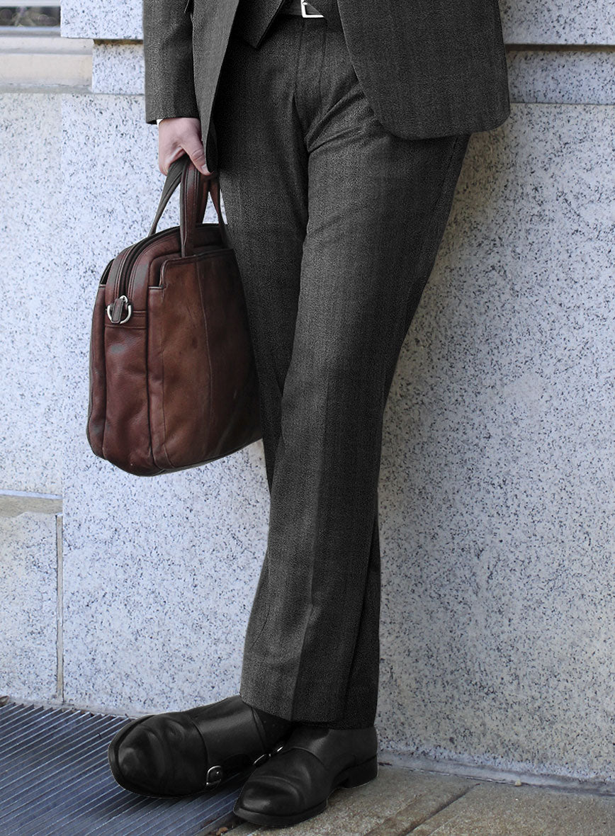 Scabal Hybrid Steel Charcoal Wool Suit - StudioSuits